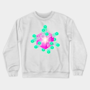 Cube Clones Rubik Cube Colorful Impossible Cube  Gift Crewneck Sweatshirt